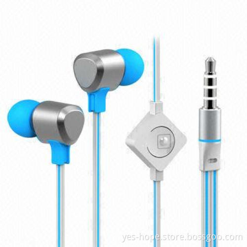 Newest Flat Cord Hidden Music Earphones with 20Hz to 20kHz Frequency Range, 10mm Speaker